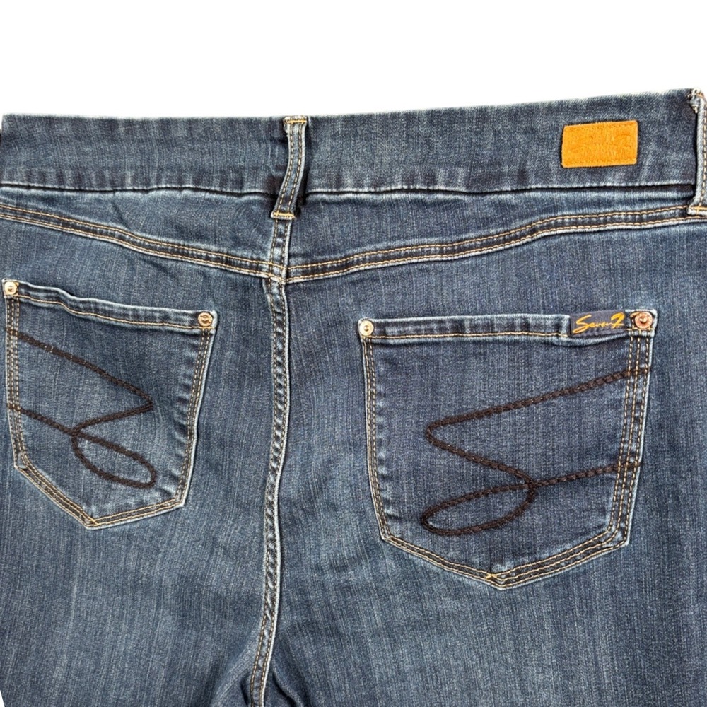 Seven7 Skinny Jeans Womens 16 Y2K 90s Blue‎ Dark Wash High Rise Stretch Denim